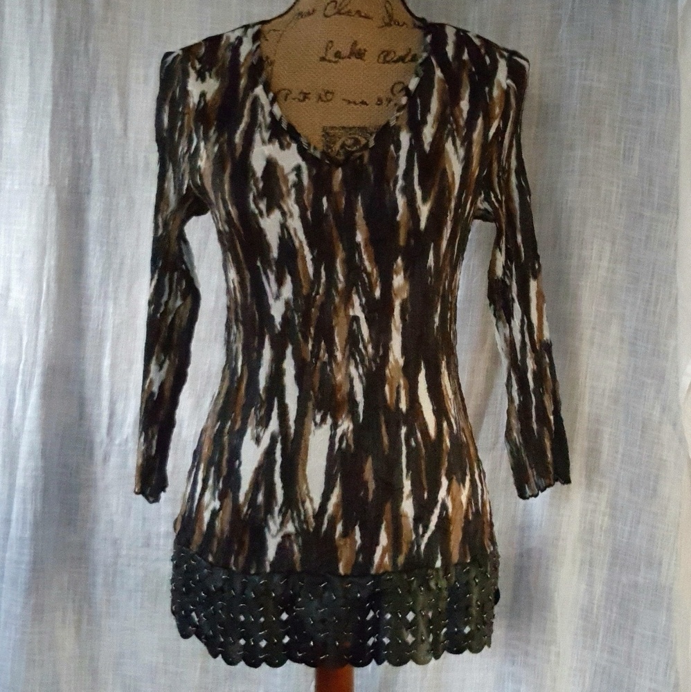 Alberto Makali shirt NWOT, animal Print, size M